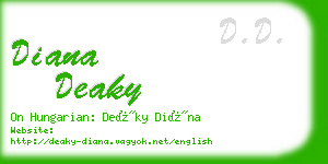 diana deaky business card